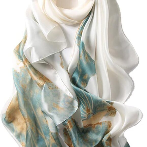 Fashion Scarves Scarf Silk Feeling Scarves Long Lightweight Sunscreen Shawls for - Picture 1 of 6
